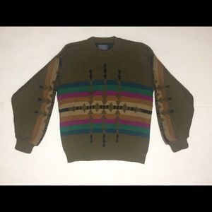 Pendleton Mens Medium Virgin Wool Aztec Vintage